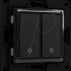 WS2 BLACK Shelly wall pushbutton, black, 2-gang
