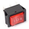 Przełącznik kołyskowy RS203-6C3R - 250V/16A - czerwony
