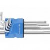 Klucze torx S2, 9 szt. długie