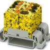 Distribution block, push-in connection, 0.2-6.0 mm², 7 pole, 32 A, 6 kV, yellow/black, 3273744