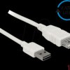 85199 USB 2.0 kabel, EASY A male to A female, 1 m, white