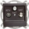 Impresja Gniazdo Antenowe Rtv-Sat-Sat Antracyt Gpa-Y2s/M/50