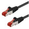 Patchcord S/Ftp Kat.6 Pimf Kabel Sieciowy Lan 2X Rj45 Linka Czarny 0,25 Goobay