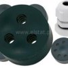 Przepust kabla czarna guma; 3 żyły; PG16; 3x3,6mm