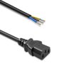 Qoltec Kabel zasilający IEC C13 odizolowany lutowany Czysta miedź Cu 3x0.75mm² 1.8m