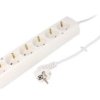 Przedłużacz 6-Gniazd Z/U Schuko 16A 5M /H05vv-F 3X1,5/ Biały Ps-670S T-974880