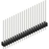 Pin header, 21 pole, pitch 1.27 mm, straight, black, 10060870