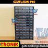 P60 Szafka metalowa zawierająca 60 transparentnych szufladek
