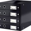 Szafka z szufladami Leitz 6049-00-95 czarny DIN A4 Ilość szuflad: 4