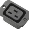 Złącze męskie IEC TRU COMPONENTS C19 złącze żeńskie do wbudowania pionowego Łączna ilość styków: 2 + PE 16 A czarny 1 sz