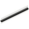 Pin header, 30 pole, pitch 1.27 mm, straight, black, SLV W 1 036 30 Z
