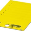 PVC device marker, (L x W) 14.9 x 59.7 mm, yellow, carrier card with 9 pcs, 0828903