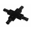 Konektor czwórnik LUXSYSTEM-1F black czarny CreeLamp krzyżak
