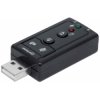 Manhattan 152341 USB-A Sound Adapter, USB-A to 3.5mm Mic-in and Audio-Out ports