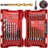Zestaw wierteł uniwersalnych i RED HEX do metalu oraz bitów 39szt. Shockwave Impact Duty Milwaukee