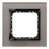 IMPRESJA PRESTIGE Ramka 1 pojedyncza szklana 4 mm szare szkło + ramka czarna R-1YGC/41/25 OSPEL