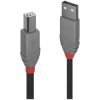 LINDY 36676 USB cable USB 2.0 USB-A plug, USB-B plug 7.50 m Black