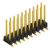 Pin header, 20 pole, pitch 2.54 mm, angled, black, 10049875