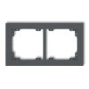 DECO Ramka uniwersalna podwójna z tworzywa grafitowy mat 28DR-2