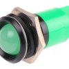 Lampka kontrolna do montażu panelowego 24V ac/dc, zielona 22mm LED Końcówka lutownicza RS PRO