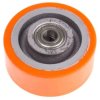 Kółko do wózka, Lite, PUR, obc.: 350kg, śred.: 100mm, szer.: 40mm