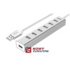 HUB USB 2.0 7-port.Y-2183 UNITEK aluminiowy zasilacz, aktywny