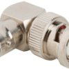 Coaxial adapter, 50 Ω, BNC plug to BNC socket, angled, 031-9-RFX