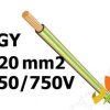 Przewód LGY 120 mm2 żółto-zielony (450/750V) jednożyłowy linka H07V-K (bębnowy) IG2011.13 BITNER