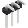 Pin header, 3 pole, pitch 2.54 mm, angled, black, 10058850