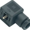 Valve connector, DIN shape A, 2 pole + PE, 250 V, 0.34-1.5 mm², 43 1700 031 03