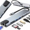 HUB ADAPTER 8w1 PRZEJŚCIÓWKA 2x USB-C THUNDERBOLT 3 2xUSB HDMI SD RJ45