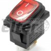 Przeł. kołys. podśw. mały ON-OFF 8A IP65 czerw.