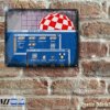 Amiga Boing Ball &amp; Workbench 1.3 Rustic - Metal Sign