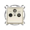 ARIA Gniazdo RTV-SAT z dwoma wyjściami SAT ecru GPA-U2S/m/27