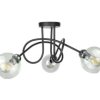 Lampa sufitowa nowoczesna 3xE27 EVIE BLACK/SILVER