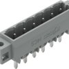 Pin header, 6 pole, pitch 5 mm, straight, gray, 231-166/040-000