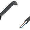 Sensor actuator cable, M8 cable socket, straight, A to open end, 4 pole, 1.1 m, PUR, black, 4 A, 240799-100013