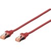 Digitus DK-1644-005/R RJ45 Patch cable CAT 6 S/FTP 0.50 m Red Halogen-free