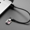 Adafruit Black Woven Right Angle USB C to USB A Cable - 0.2m long