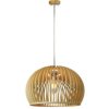 VT-4280 Lampa wisząca klosz drewno z chromowanymi dekoracjami średnica: 450 40541 V-TAC
