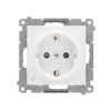 SIMON 55 Gniazdo pojedyncze z uziemieniem SCHUKO z przesłonami szybkozłącza antybakteryjny biały TGSZ1CZ.01/AB111 KONTAKT SIMON