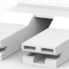 Insulating housing for 6.35 mm, 2 pole, PA, UL 94V-2, natural, 521119-1