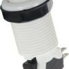 Pushbutton switch, white, unlit , 3 A/250 V, mounting Ø 27.5 mm, BUTTON-WHITE