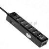 HUB USB 2.0 7 portowy QUER czarny