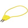 R-TECH 524647 Test Lead 25cm 4mm Stackable Plugs Yellow