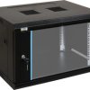 Szafa wisząca RW664 6U 19 czarna spawana 600x368x450mm 70kg