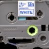 Labelling tape cartridge, 18 mm, tape white, font blue, 8 m, TZE-243