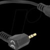 65674 Audio cable, 2.5-mm jack plug to 3.5 mm coupling, 0.17 m