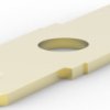 Flat plug distributor, 1 x 2 contacts, 6.35 x 0.81 mm, L 25.65 mm, uninsulated, straight, 62627-3