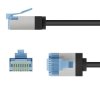 Patchcord kat.6a-0015 U/FTP SLIM LSZH-TPE czarny /0,15m/ 74315